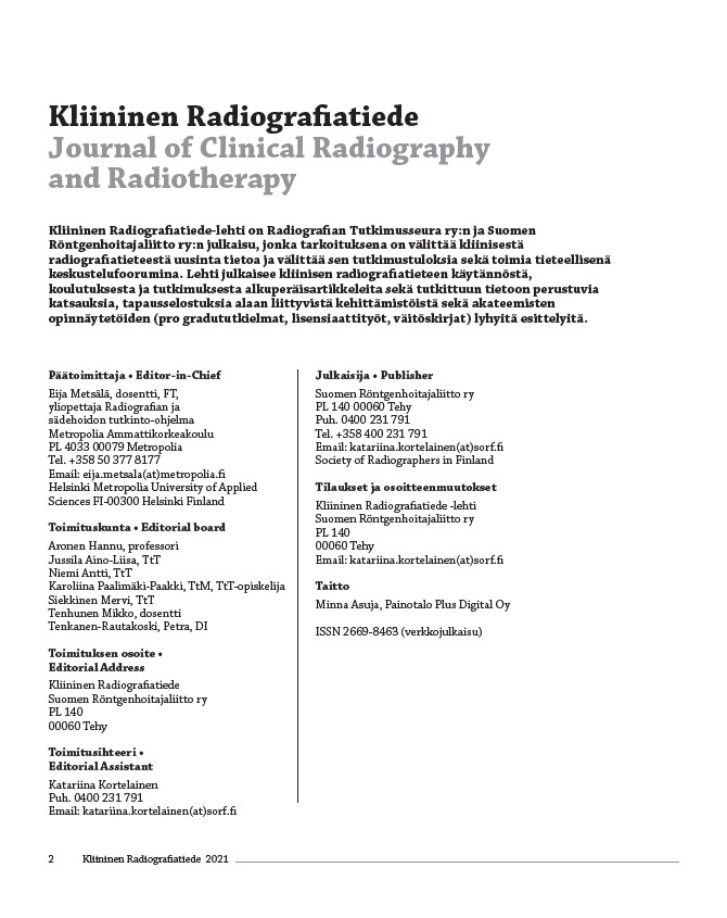 Kliininen Radiografiatiede 2021 - Page 2